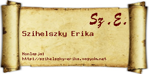 Szihelszky Erika névjegykártya