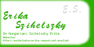 erika szihelszky business card